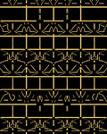 Golden Black Geometric Art Deco Rug