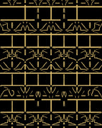 Golden Black Geometric Art Deco Rug
