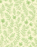 Light Green Botanical Scroll Rug