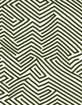 Olive Green Geometric Maze Rug