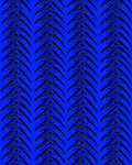 Bold Black Palm Frond Geometric Rug