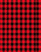 Red Black Buffalo Plaid Checkered Rug