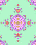 Pastel Mandala Medallion Floral Layout Rug