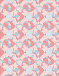 Soft Coral Sky Diamond Interlock Rug
