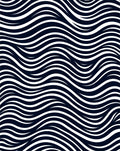 Minimalist Navy White Wavy Lines Rug