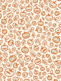 Autumn Pumpkin Leaf Scatter Cream Rug