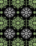 Pale Green White Floral Medallion Rug