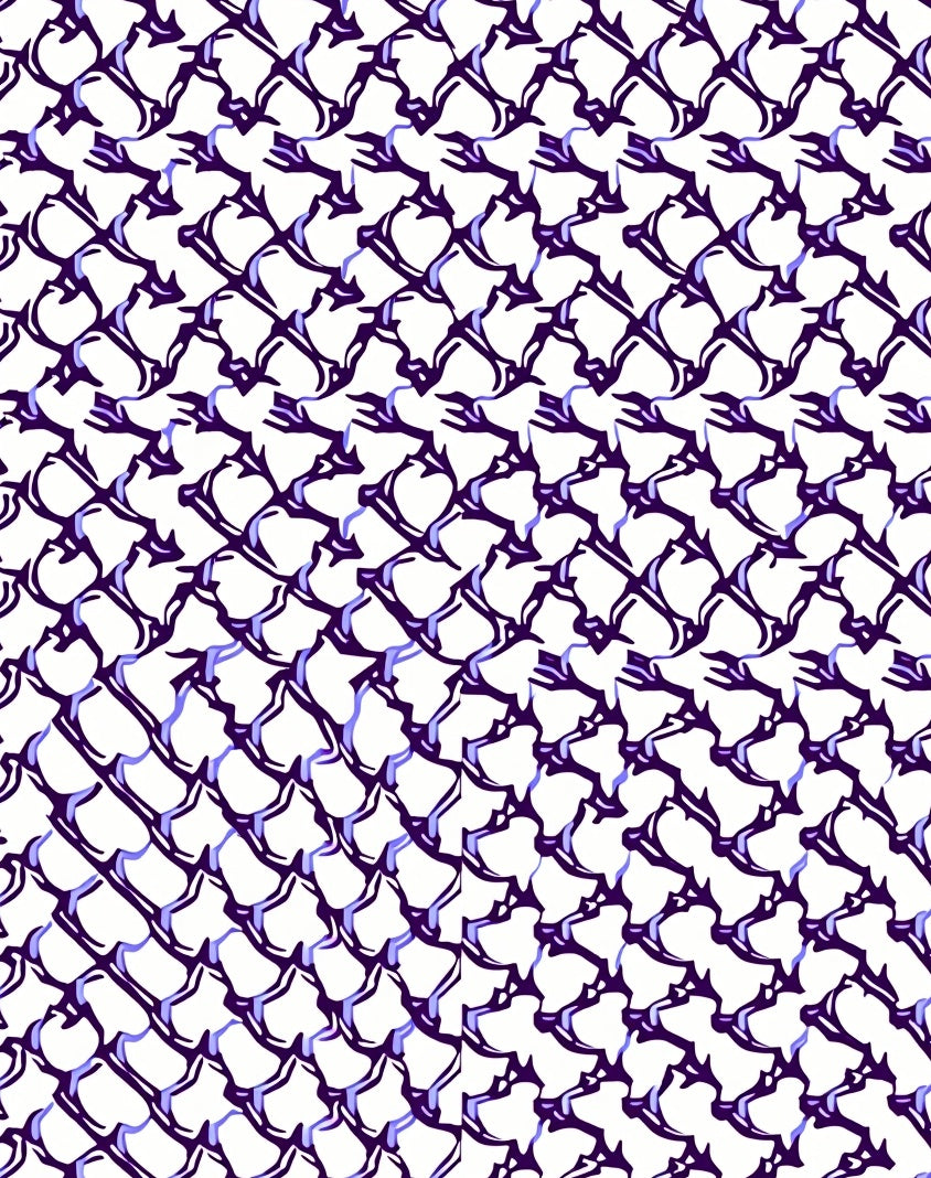 Deep Plum Intersecting Chain Rug