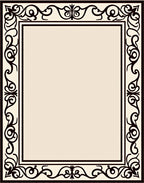 Classic Ivory Black Filigree Border Rug