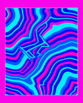 Vivid Blue Pink Abstract Swirls Rug