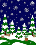 Winter Snow Forest Evergreen Gifts Rug