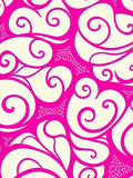 Vivid Pink Swirls Ivory Swatches Rug