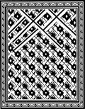 Monochrome Geometric Interlocking Lattice Rug