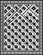 Monochrome Geometric Interlocking Lattice Rug