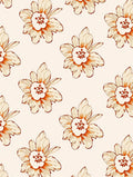 Caramel Floral Linear Sketch Rug