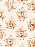 Caramel Floral Linear Sketch Rug