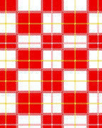 Classic Red White Plaid Checkered Rug
