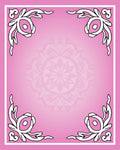 Mauve Floral Filigree Mandala Rug