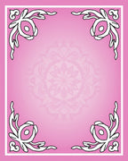 Mauve Floral Filigree Mandala Rug