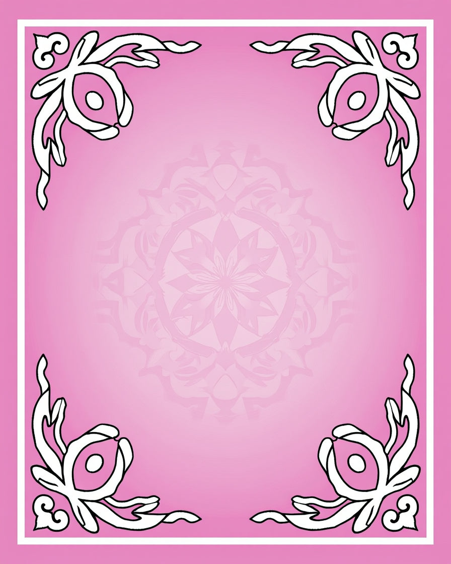 Mauve Floral Filigree Mandala Rug