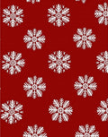 Crimson White Snowflake Medallion Rug
