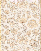 Chic Cream Floral Cluster Arrangement Rug