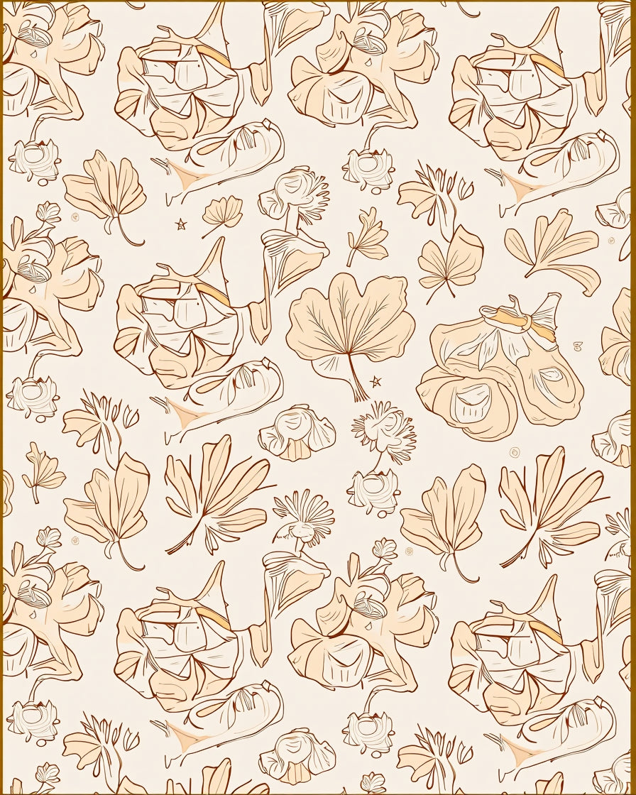 Chic Cream Floral Cluster Arrangement Rug