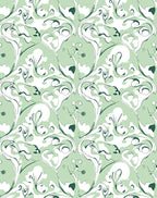 Mint Green Floral Swirl Harmony Rug
