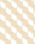 Cream and White Interlocking Scale Rug