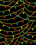 Festive Colorful String Lights Rug