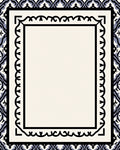 Black Ivory Geometric Scrolled Frame Rug