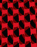 Bold Red Abstract Geometric Rug