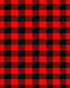 Classic Red Black Buffalo Check Plaid Rug