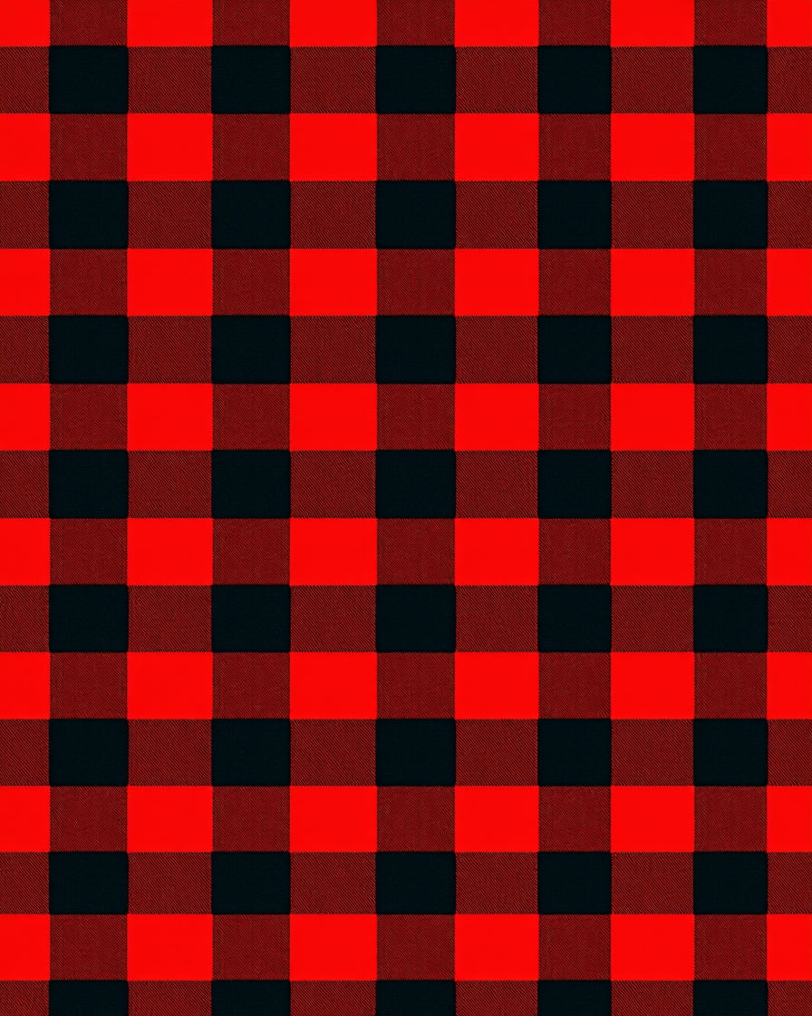Classic Red Black Buffalo Check Plaid Rug