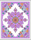 Pastel Lavender Floral Mandala Rug