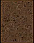 Warm Amber Wavy Stripe Rug