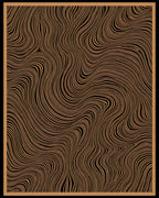 Warm Amber Wavy Stripe Rug