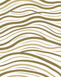 Golden White Wavy Stripe Rug