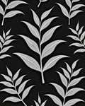 Monochromatic Gray Leafy Branches Rug