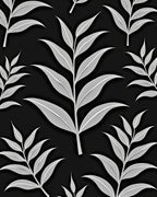 Monochromatic Gray Leafy Branches Rug