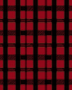 Classic Red Black Plaid Tartan Rug