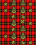 Red Black Plaid Yellow Floral Elements Rug