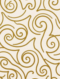 Luxe Gold Swirls and Curves Rug