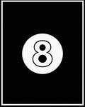 Bold Black White Eight Ball Rug