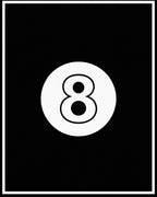 Bold Black White Eight Ball Rug