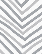 Gray White Chevron Lines Rug