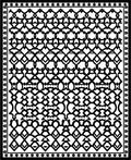 Abstract Black Geometric Lattice Rug