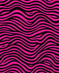 Vibrant Pink Zebra Stripe Waves Rug
