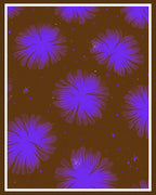 Vibrant Purple Floral Galaxy Rug