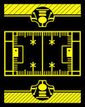 Bold Yellow Mechanical Geometric Rug